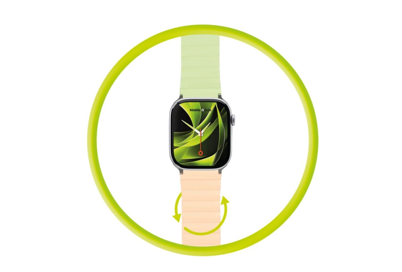 Mobile Origin Magnetic Watch Strap II Apple Watch 49mm/46mm/45mm/44mm Pink/Light Green