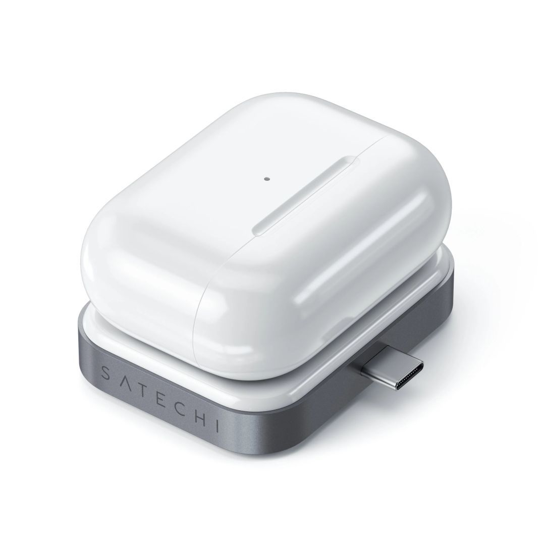 Satechi USB-C Wireless Charging Dock for Airpods Silver Satechi USB-C Wireless Charging Dock for Airpods Silver
