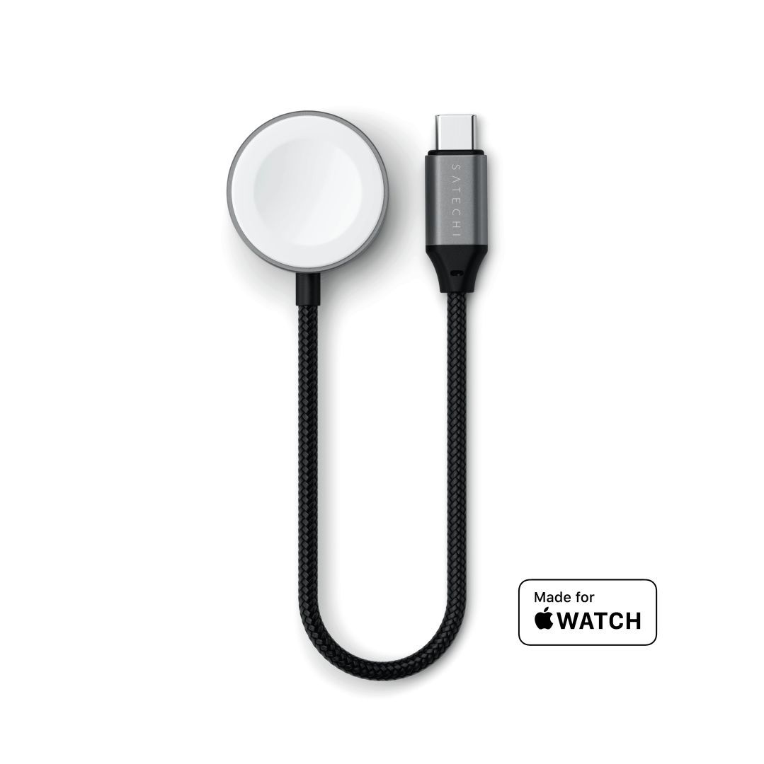 Satechi USB-C Fast Charging Cable For Apple Watch Space Gray Satechi USB-C Fast Charging Cable For Apple Watch Space Gray