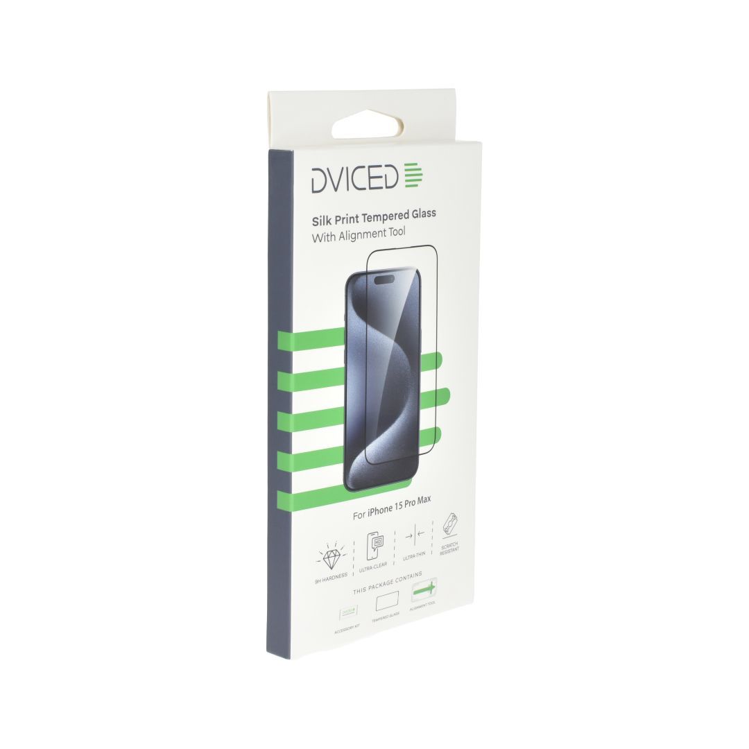 Dviced iPhone 15 Pro Max Screen Protector with Applicator Silk Print Dviced iPhone 15 Pro Max Screen Protector with Applicator Silk Print