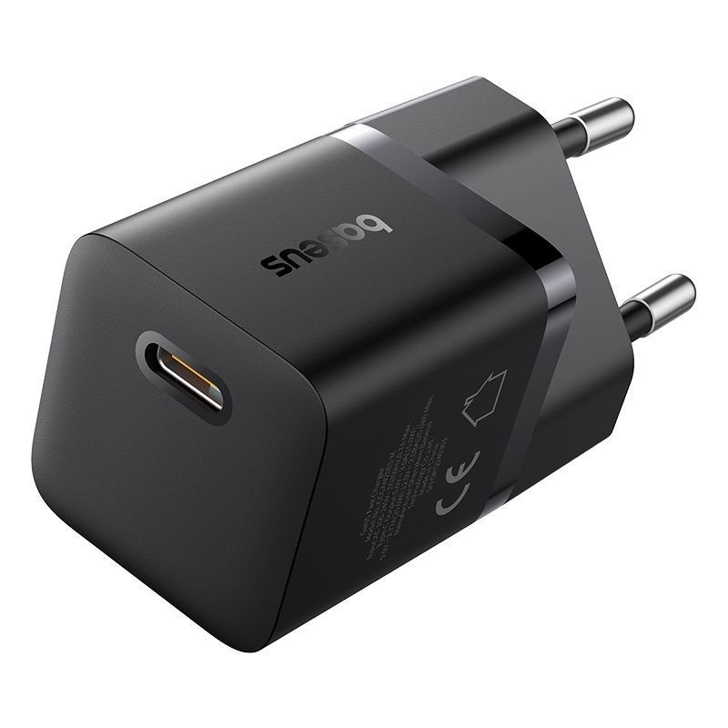 Baseus USB-C GaN5 mini 25W mains charger Black Baseus USB-C GaN5 mini 25W mains charger Black