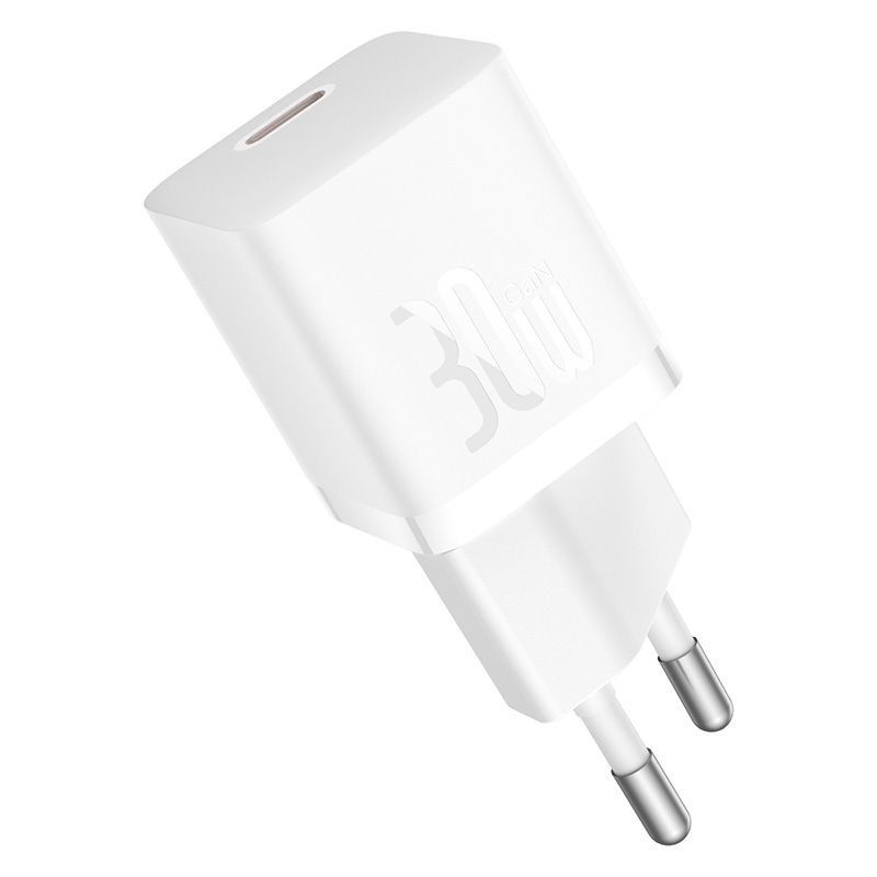 Baseus USB-C GaN5 mini 30W mains charger White