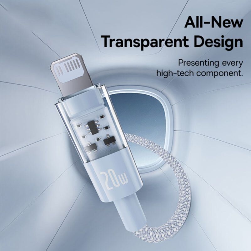 Baseus Gem USB-C to iP lightning fast charging cable 20W 1m Blue Baseus Gem USB-C to iP lightning fast charging cable 20W 1m Blue