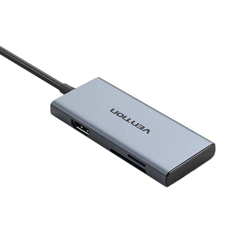 Vention USB-C to HDMI, 3x USB 3.0 Hub 0,15m Grey