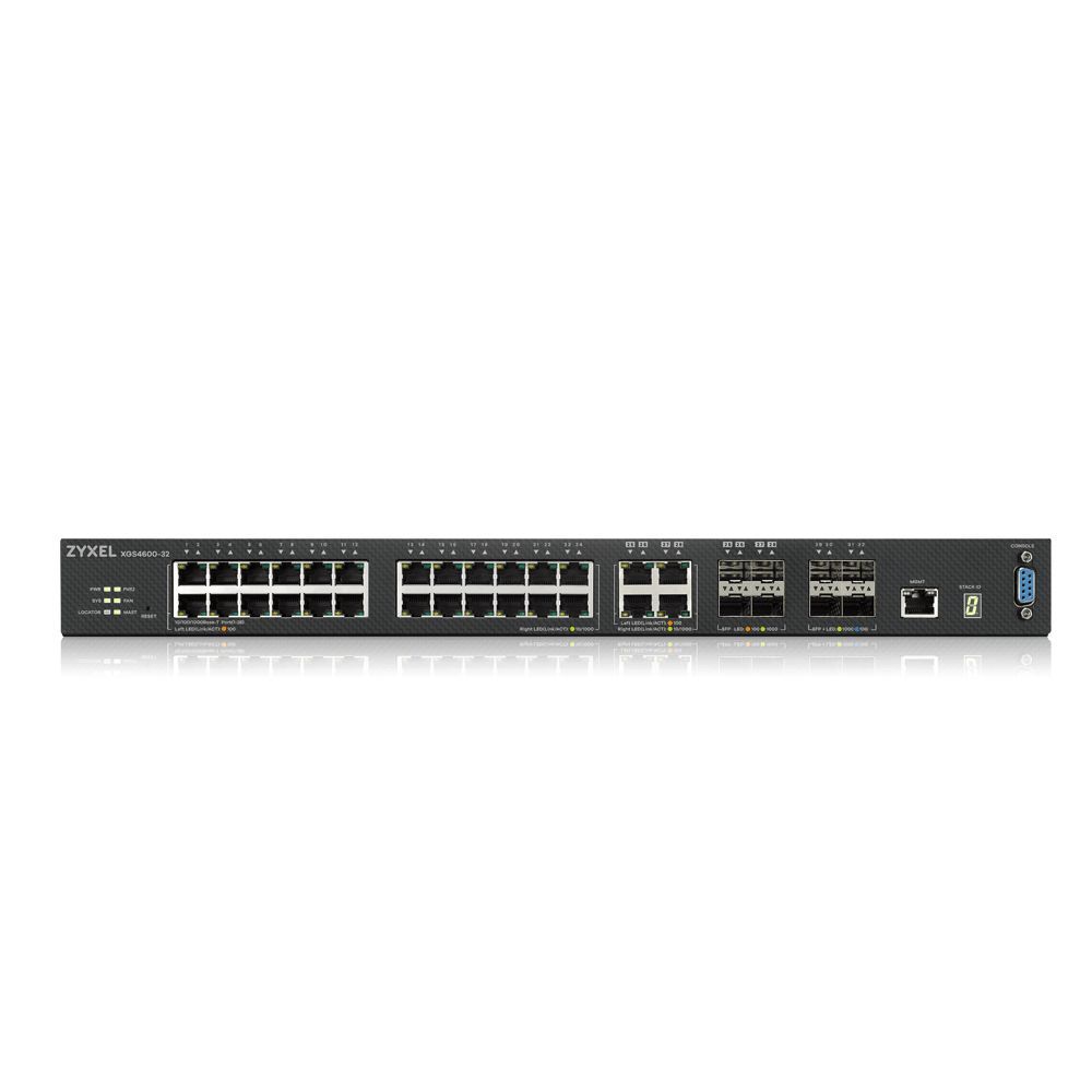 ZyXEL XGS4600-32F-ZZ0102F 28 portos GbE L3 vezérelt switch 4 SFP+ Uplink ZyXEL XGS4600-32F-ZZ0102F 28 portos GbE L3 vezérelt switch 4 SFP+ Uplink