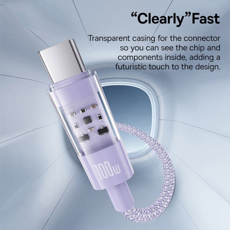 Baseus Gem USB-C to iP lightning fast charging cable 20W 2m Purple