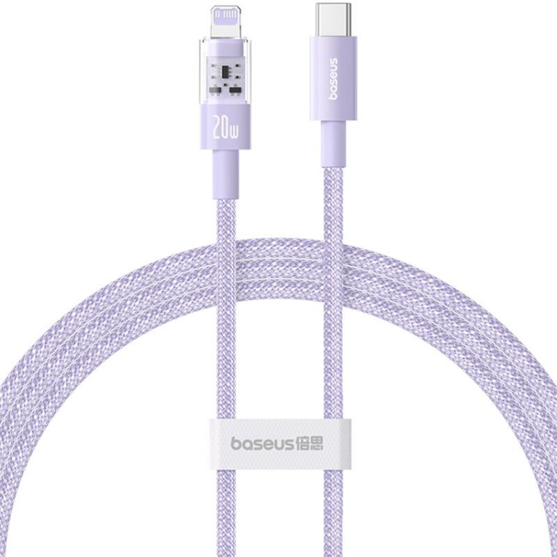 Baseus Gem USB-C to iP lightning fast charging cable 20W 2m Purple