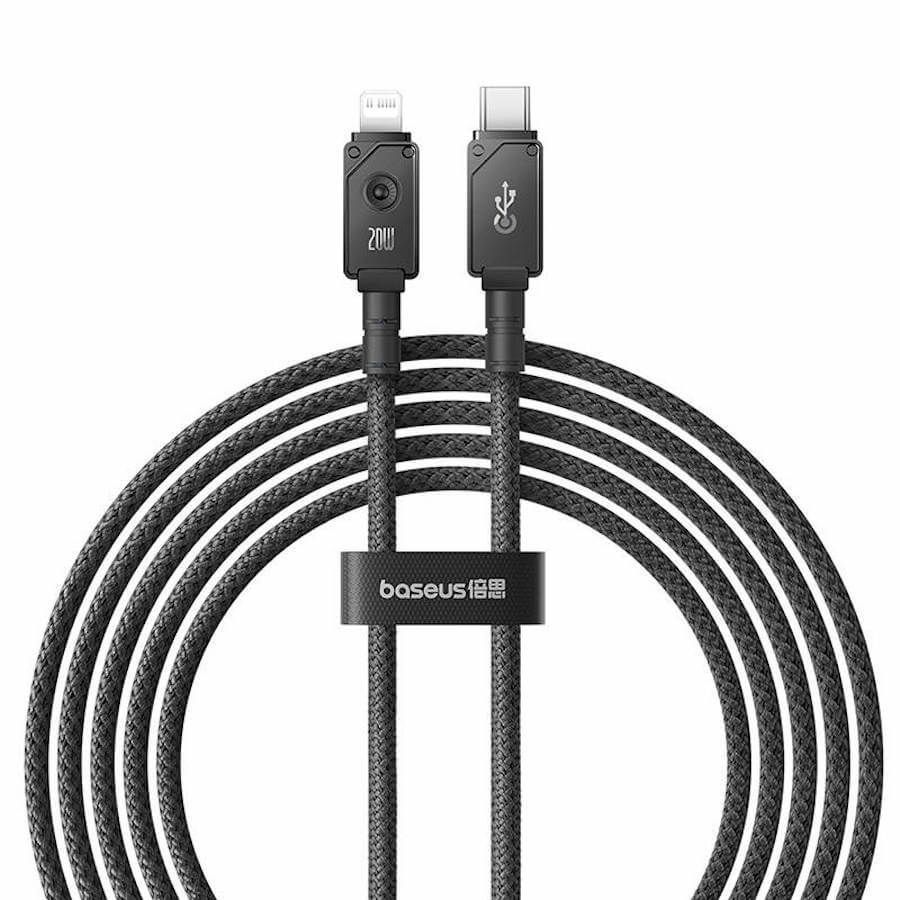 Baseus Unbreakable USB C to iP lightning 20W cable 2m Black Baseus Unbreakable USB C to iP lightning 20W cable 2m Black
