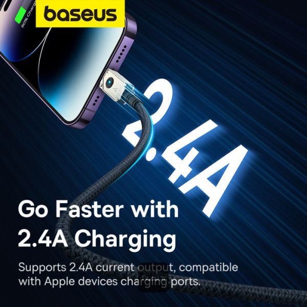 Baseus Unbreakable USB A to iP lightning 5V-2.4A cable 1m White Baseus Unbreakable USB A to iP lightning 5V-2.4A cable 1m White