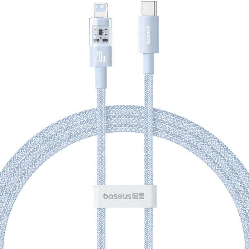 Baseus Gem USB-C to iP lightning fast charging cable 20W 2m Blue