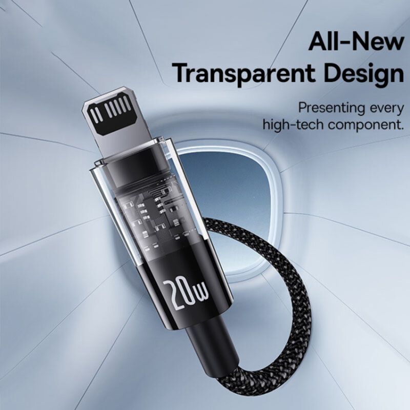 Baseus Gem USB-C to iP lightning fast charging cable 20W 2m Black