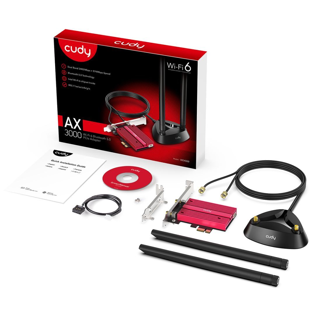 Cudy AX3000 Wi-Fi 6 Bluetooth 5.0 PCIe Adapter Cudy AX3000 Wi-Fi 6 Bluetooth 5.0 PCIe Adapter