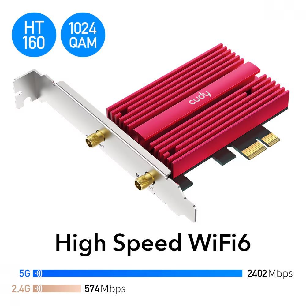 Cudy AX3000 Wi-Fi 6 Bluetooth 5.0 PCIe Adapter Cudy AX3000 Wi-Fi 6 Bluetooth 5.0 PCIe Adapter