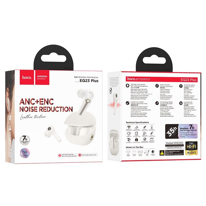 Hoco EQ23 PLUS II Bluetooth Headset Milky White Hoco EQ23 PLUS II Bluetooth Headset Milky White