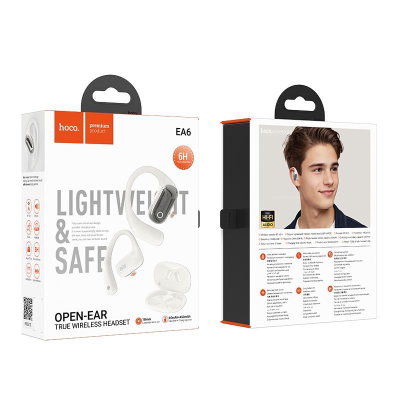 Hoco EA6 Bluetooth Headset Milky White