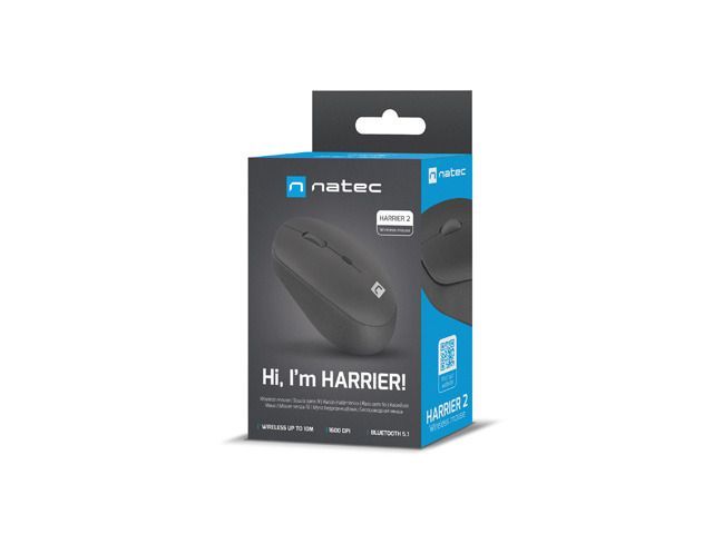 natec Harrier 2 Wireless Bluetooth Mouse Black natec Harrier 2 Wireless Bluetooth Mouse Black