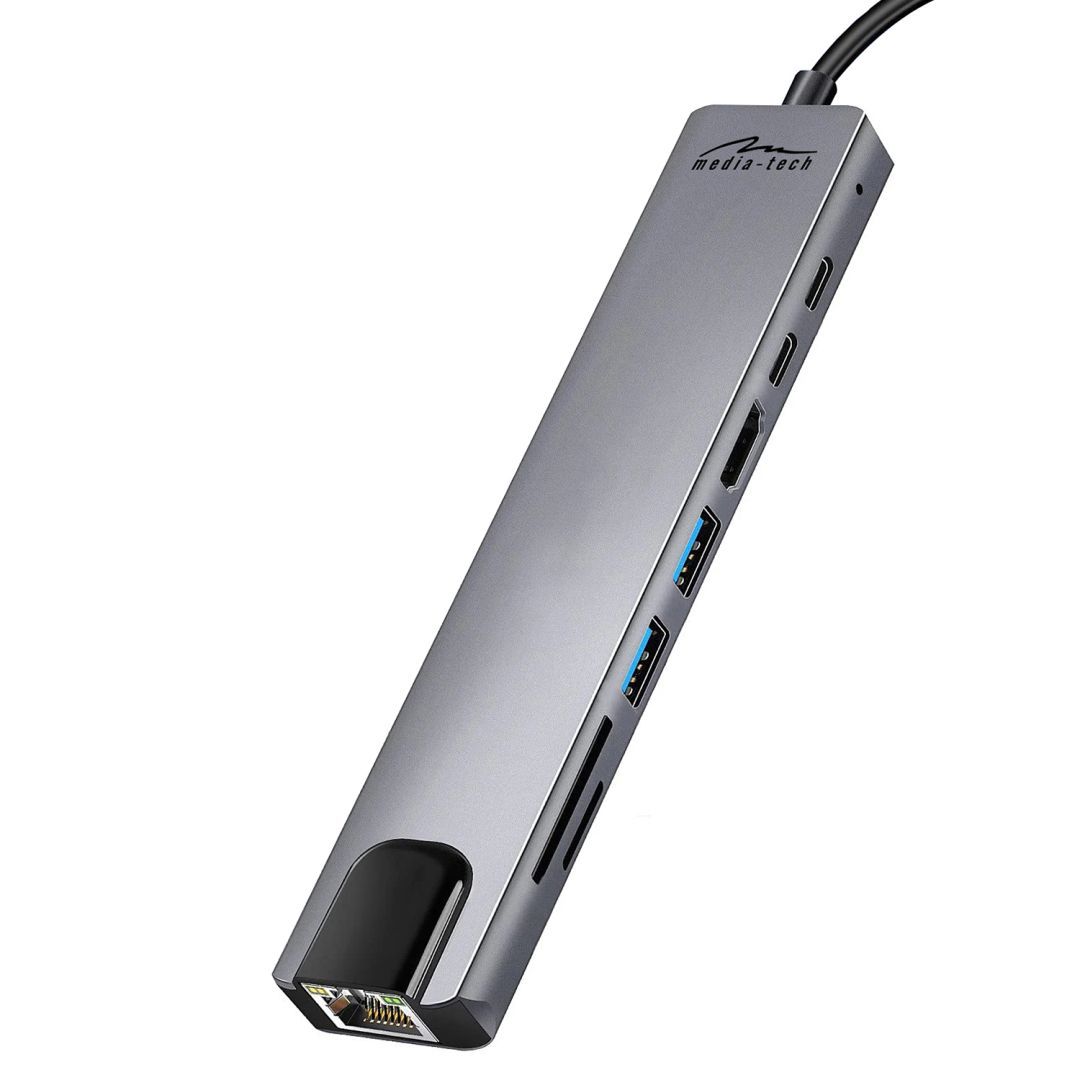 Media-Tech 8 in 1 GIGA LAN HUB MT5046 Docking Station Media-Tech 8 in 1 GIGA LAN HUB MT5046 Docking Station