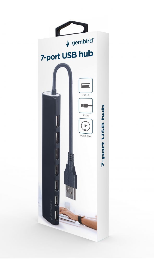 Gembird UHB-U2P7-04 USB2.0 7-port Hub Black Gembird UHB-U2P7-04 USB2.0 7-port Hub Black