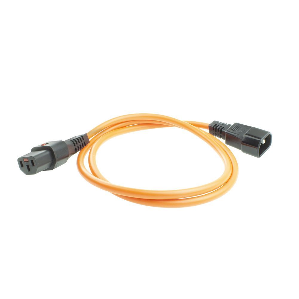ACT Powercord C13 IEC Lock - C14 1m Orange ACT Powercord C13 IEC Lock - C14 1m Orange
