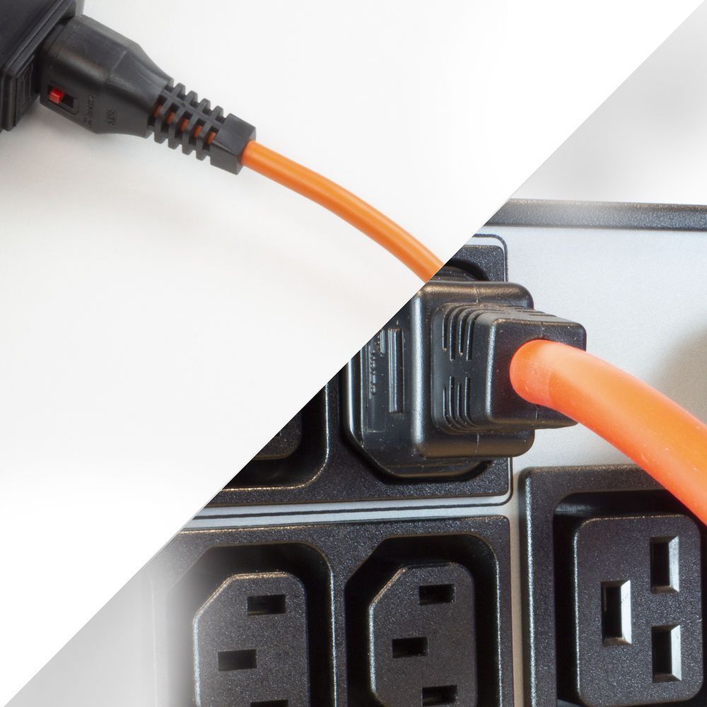 ACT Powercord C13 IEC Lock - C14 1m Orange ACT Powercord C13 IEC Lock - C14 1m Orange