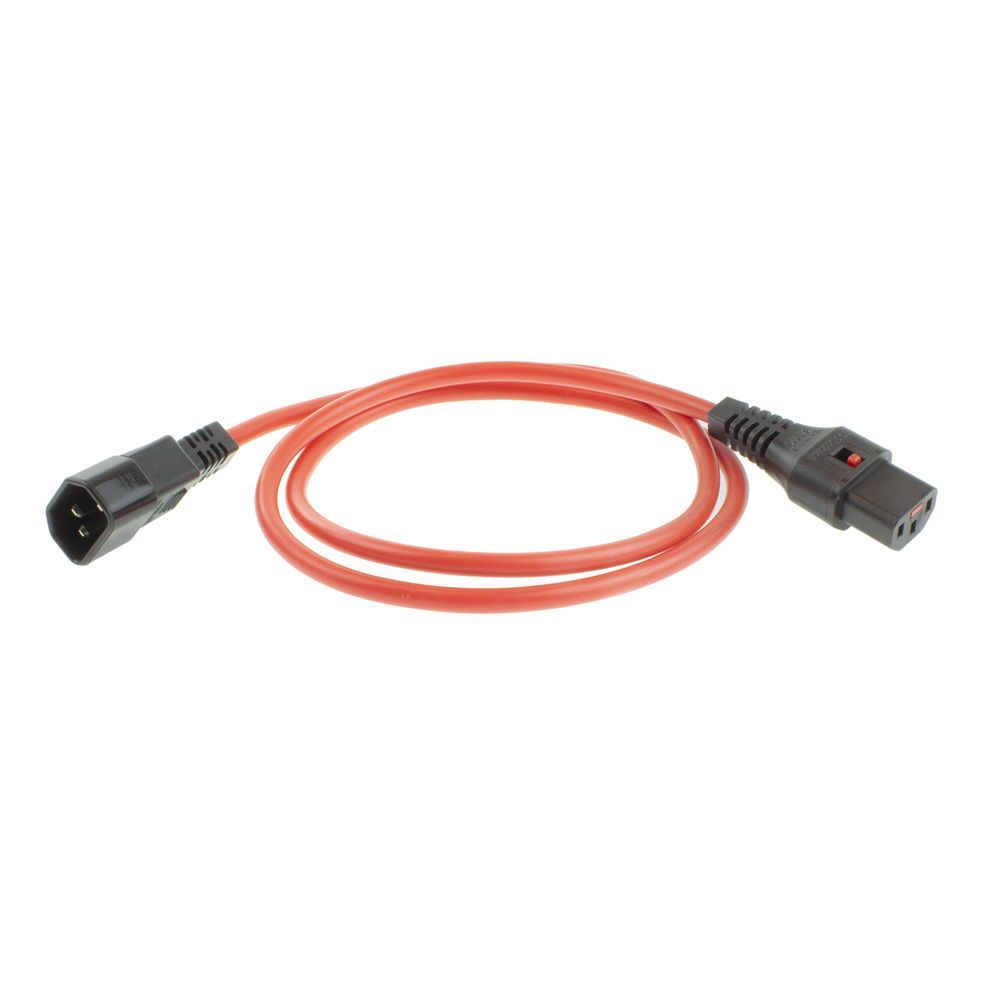 ACT Powercord C13 IEC Lock - C14 1,5m Red ACT Powercord C13 IEC Lock - C14 1,5m Red