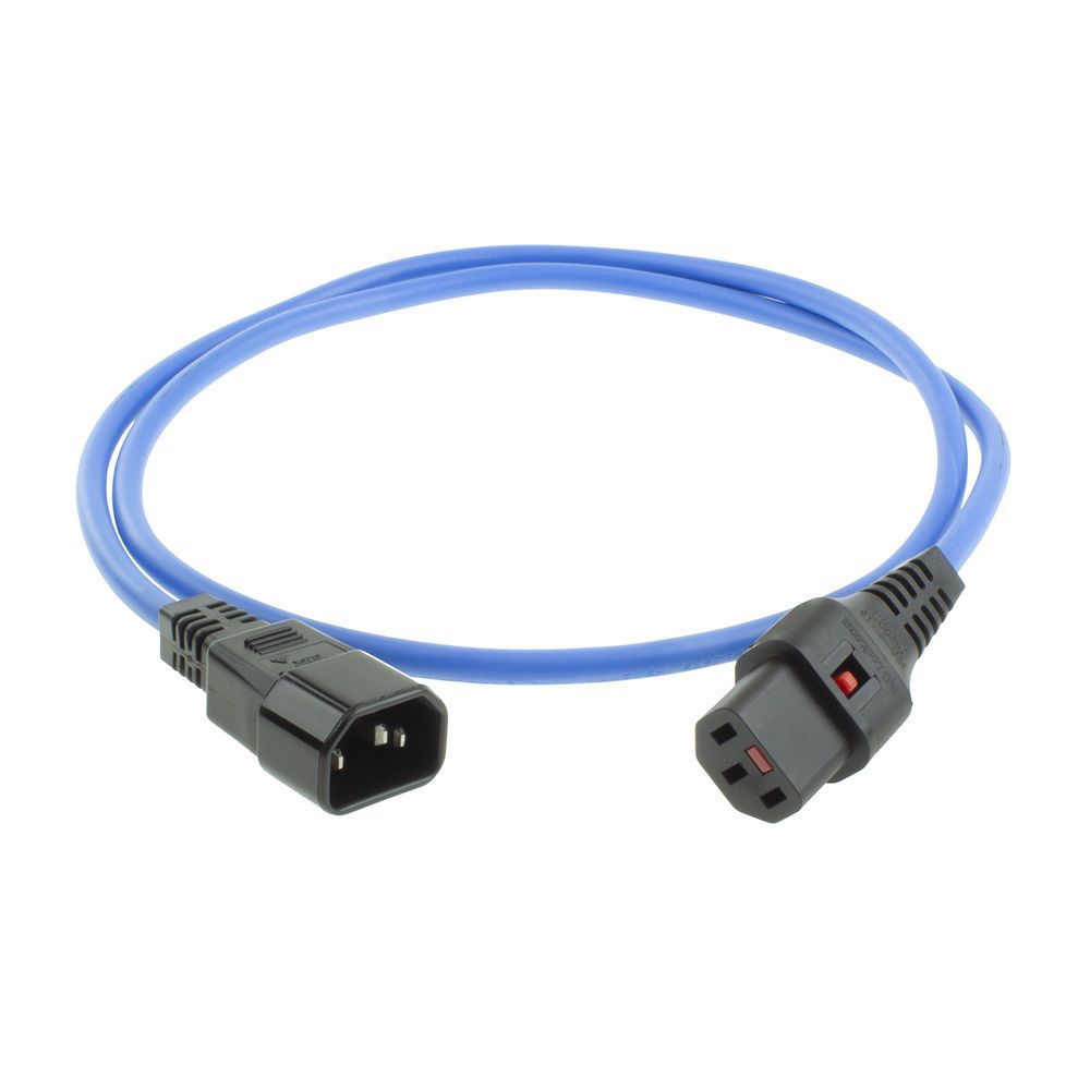 ACT Powercord C13 IEC Lock - C14 1m Blue ACT Powercord C13 IEC Lock - C14 1m Blue