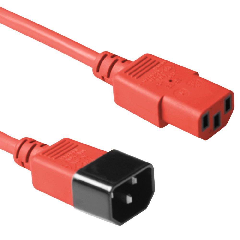 ACT Powercord C13 - C14 0,6m Red ACT Powercord C13 - C14 0,6m Red