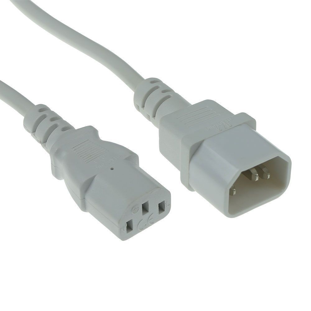 ACT Powercord C13 - C14 5m White ACT Powercord C13 - C14 5m White