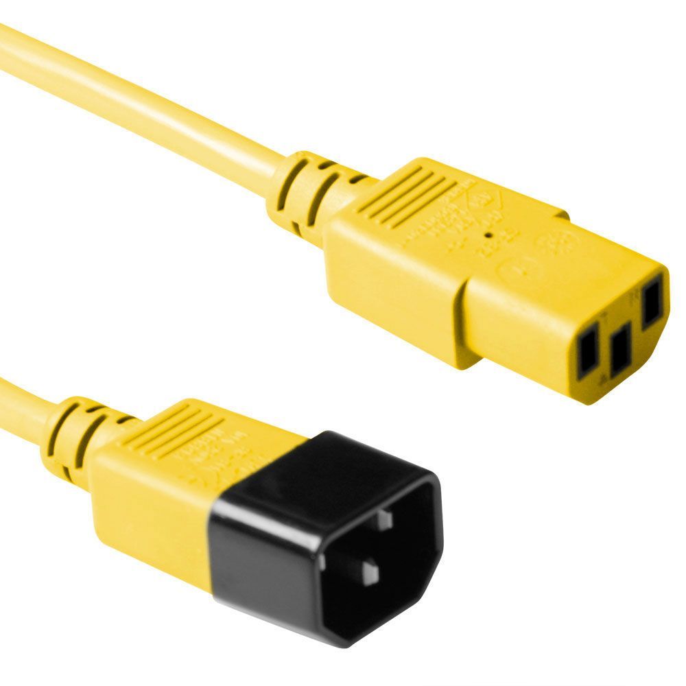 ACT Powercord C13 - C14 0,3m Yellow ACT Powercord C13 - C14 0,3m Yellow