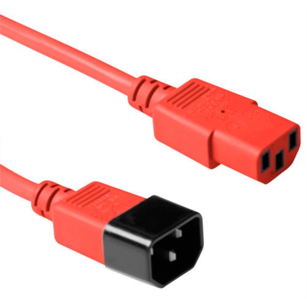 ACT Powercord C13 - C14 0,3m Red ACT Powercord C13 - C14 0,3m Red