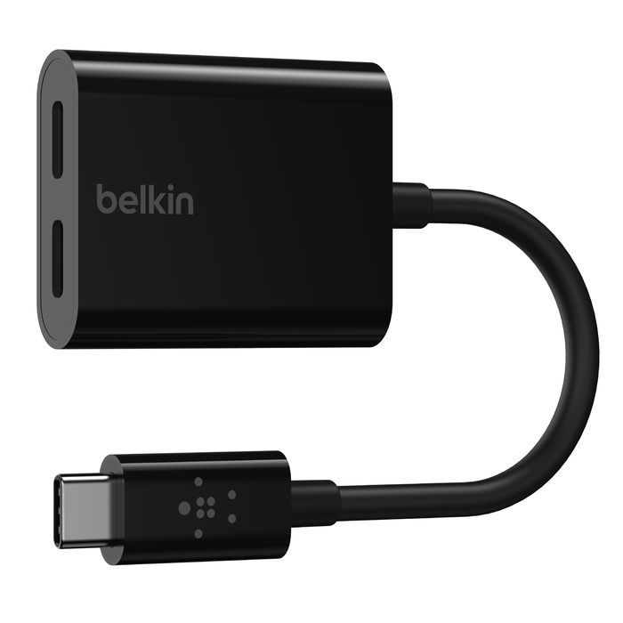 Belkin Connect USB-C Audio + Charge Adapter Black Belkin Connect USB-C Audio + Charge Adapter Black