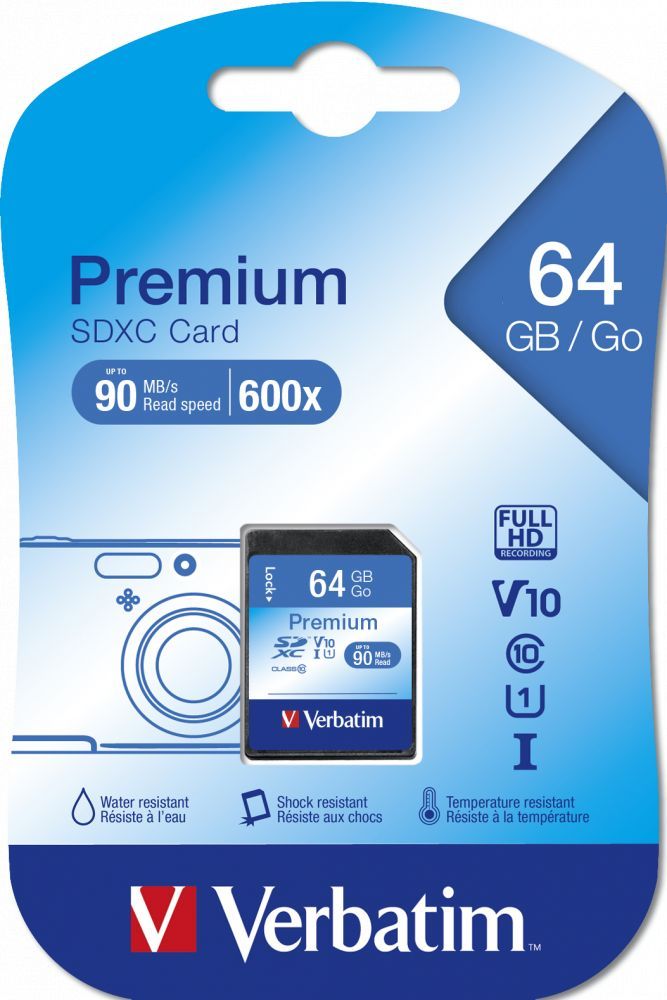 Verbatim 64GB SDXC Premium Class10 U1 V10 Verbatim 64GB SDXC Premium Class10 U1 V10