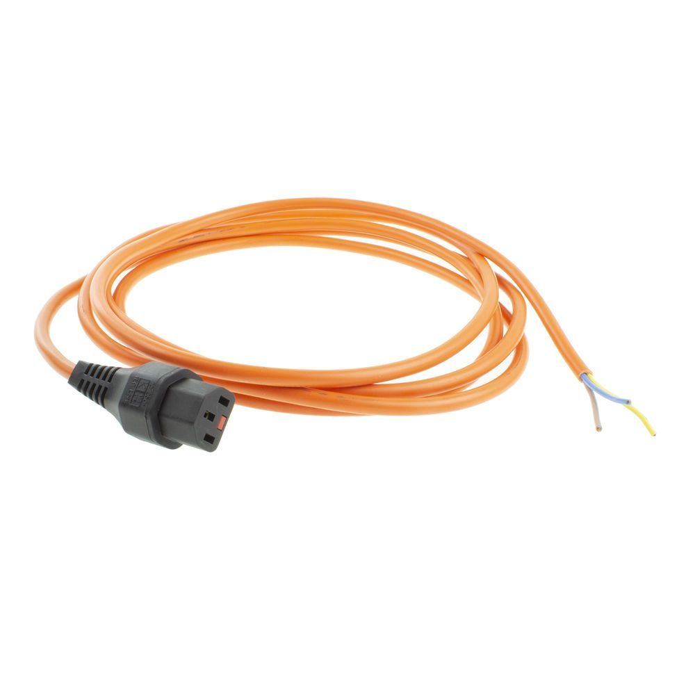 ACT Powercord C13 IEC Lock open end 3m Orange ACT Powercord C13 IEC Lock open end 3m Orange