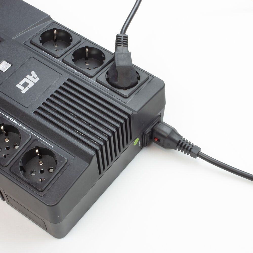 ACT Powercord C13 IEC Lock open end 2m Black 5-Pack