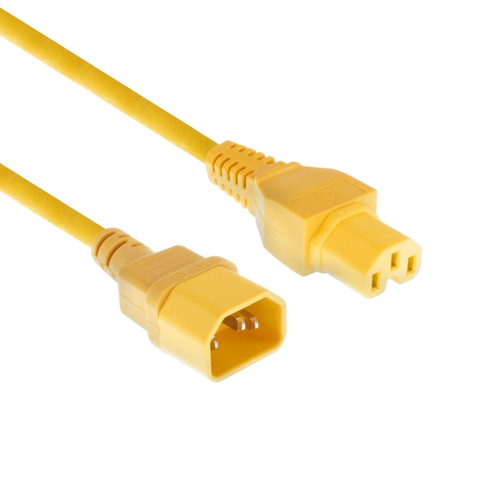 ACT Powercord C14 - C15 1,2m Yellow ACT Powercord C14 - C15 1,2m Yellow