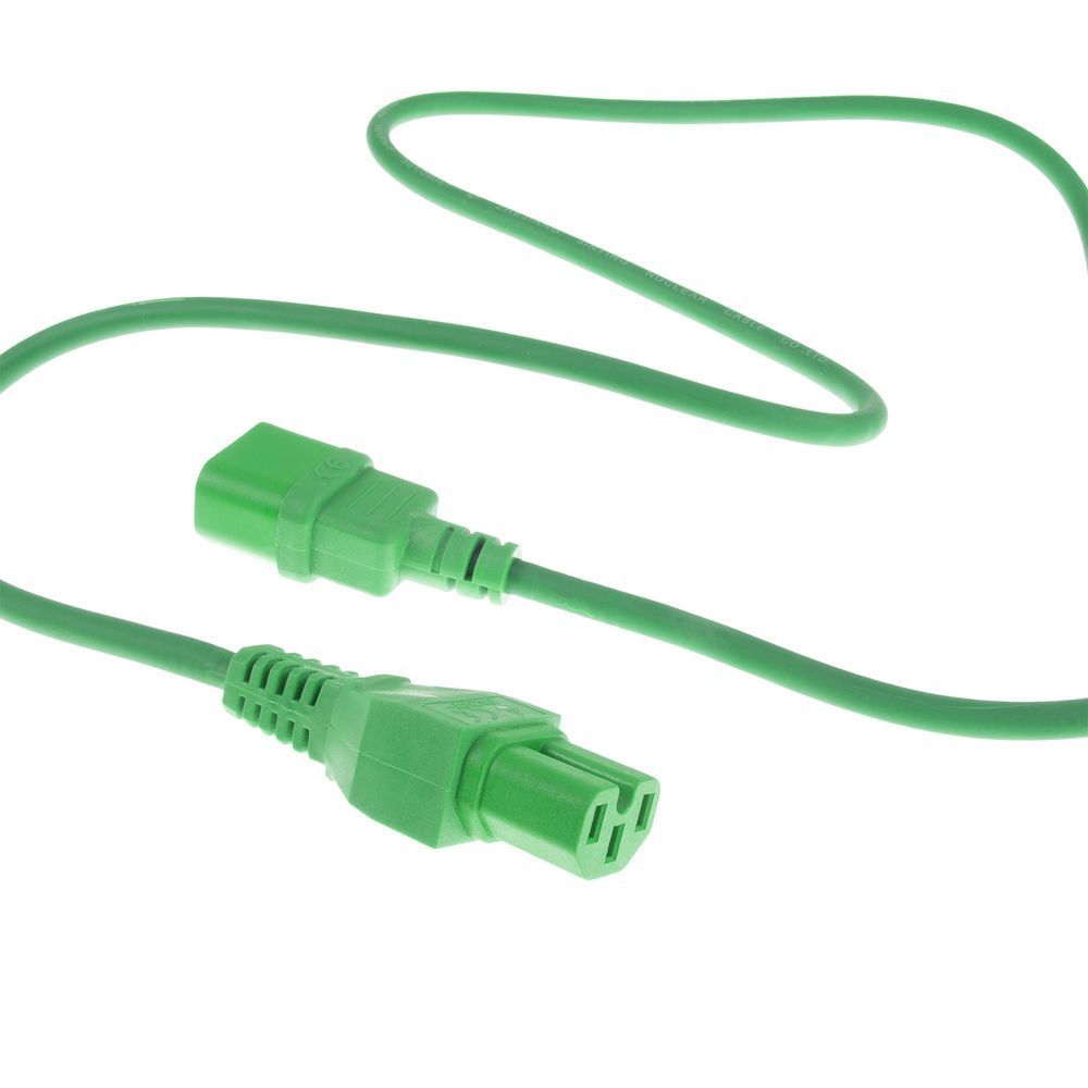 ACT Powercord C14 - C15 1,2m Green ACT Powercord C14 - C15 1,2m Green