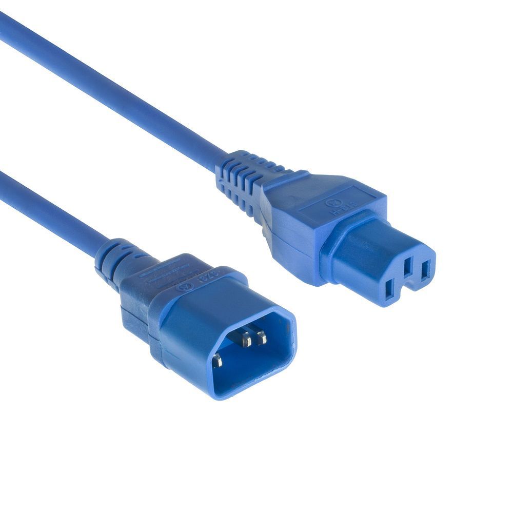 ACT Powercord C14 - C15 1,2m Blue ACT Powercord C14 - C15 1,2m Blue