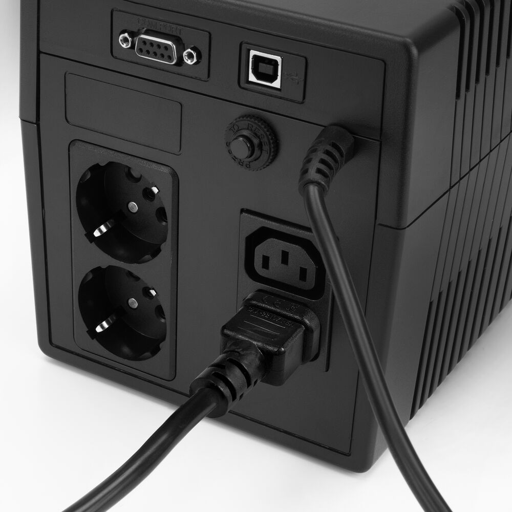 ACT Powercord C14 - C15 (angled left) 1,2m Black ACT Powercord C14 - C15 (angled left) 1,2m Black