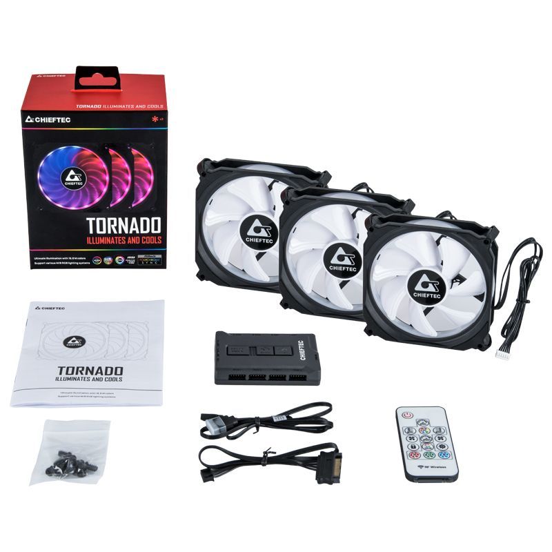 Chieftec Tornado 3x12cm Fan + Controller Chieftec Tornado 3x12cm Fan + Controller