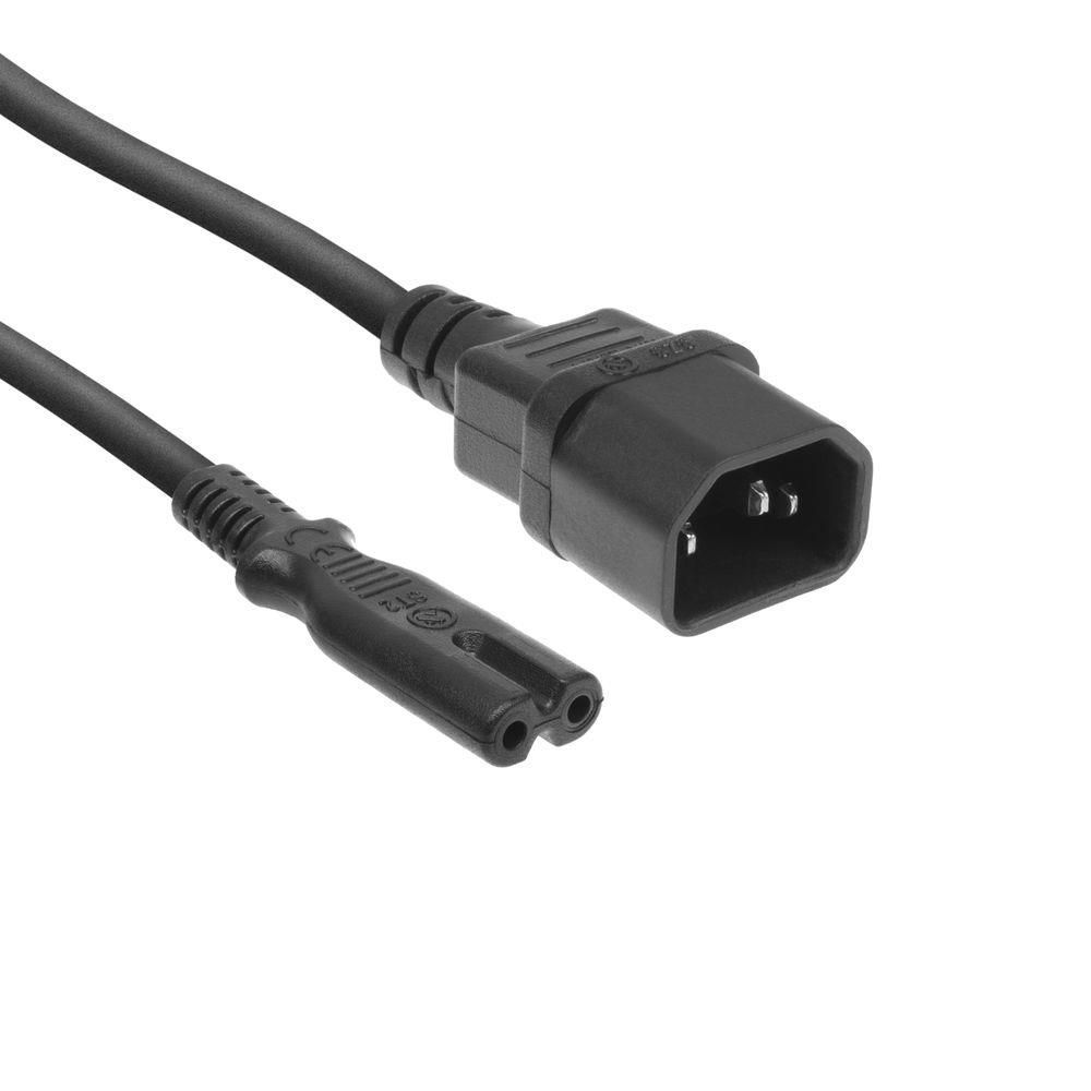 ACT Powercord C14 - C7 0,2m Black ACT Powercord C14 - C7 0,2m Black
