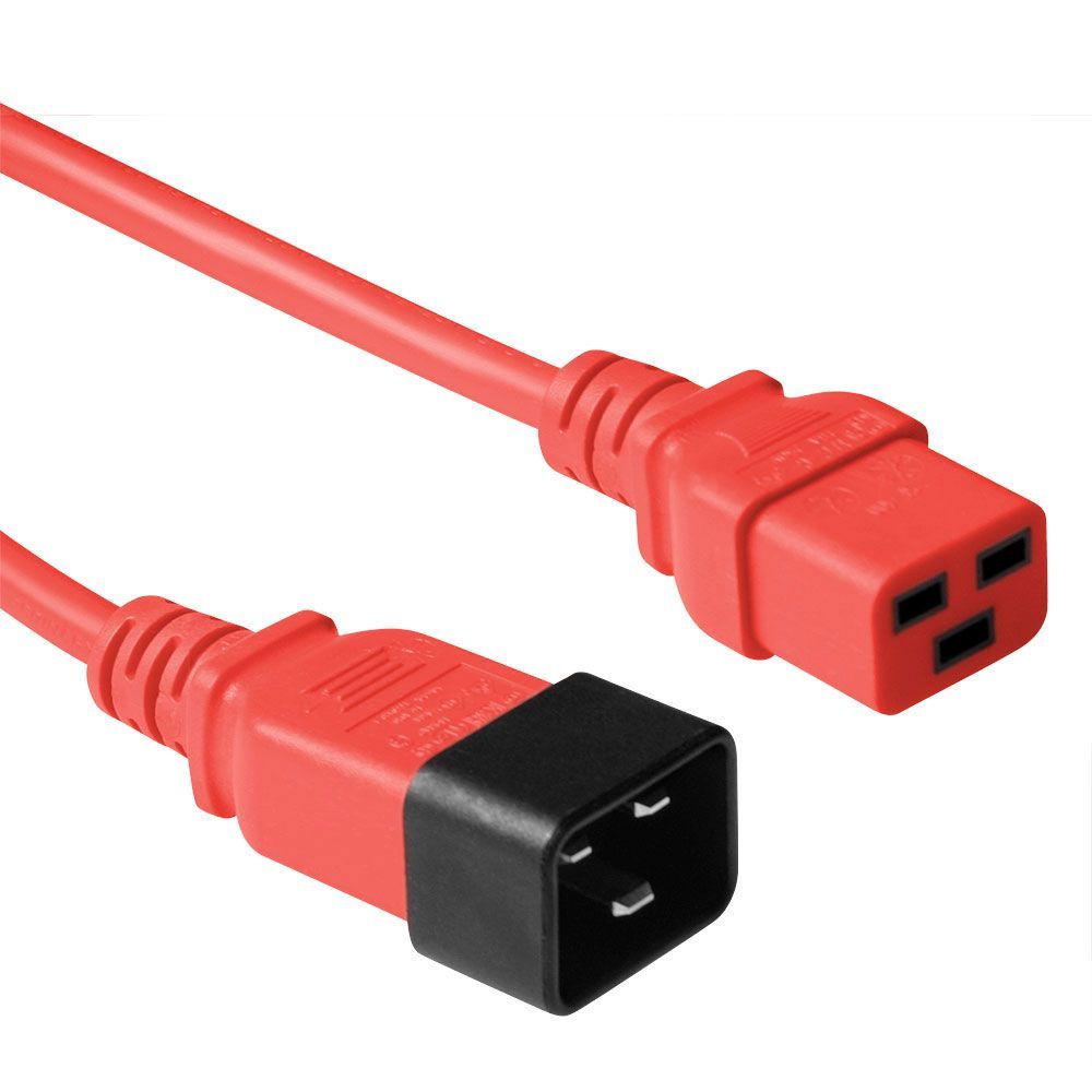 ACT Powercord C19 - C20 0,6m Red ACT Powercord C19 - C20 0,6m Red