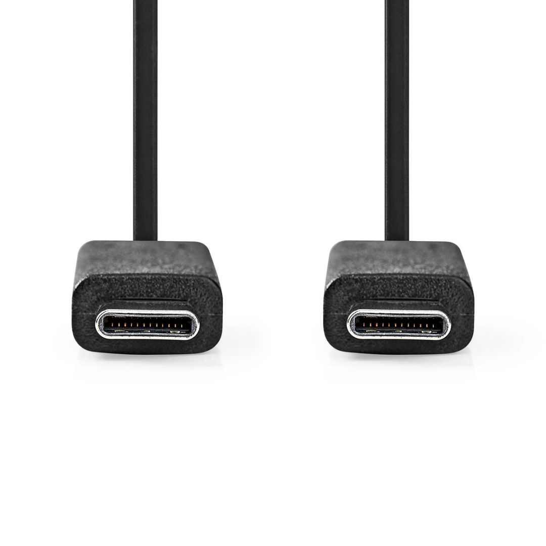 Nedis USB-C Male to USB-C Male USB 3.2 Gen 2 cable 1m Black Nedis USB-C Male to USB-C Male USB 3.2 Gen 2 cable 1m Black