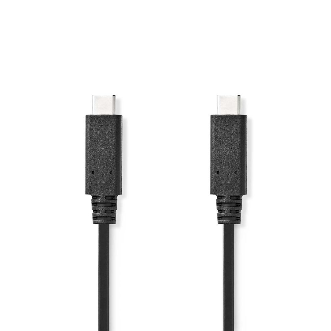 Nedis USB-C Male to USB-C Male USB 3.2 Gen 2 cable 1m Black Nedis USB-C Male to USB-C Male USB 3.2 Gen 2 cable 1m Black