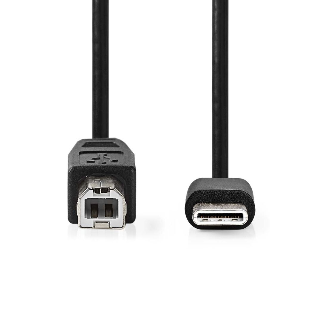 Nedis USB-C - USB- B USB Cable 1m Black Nedis USB-C - USB- B USB Cable 1m Black