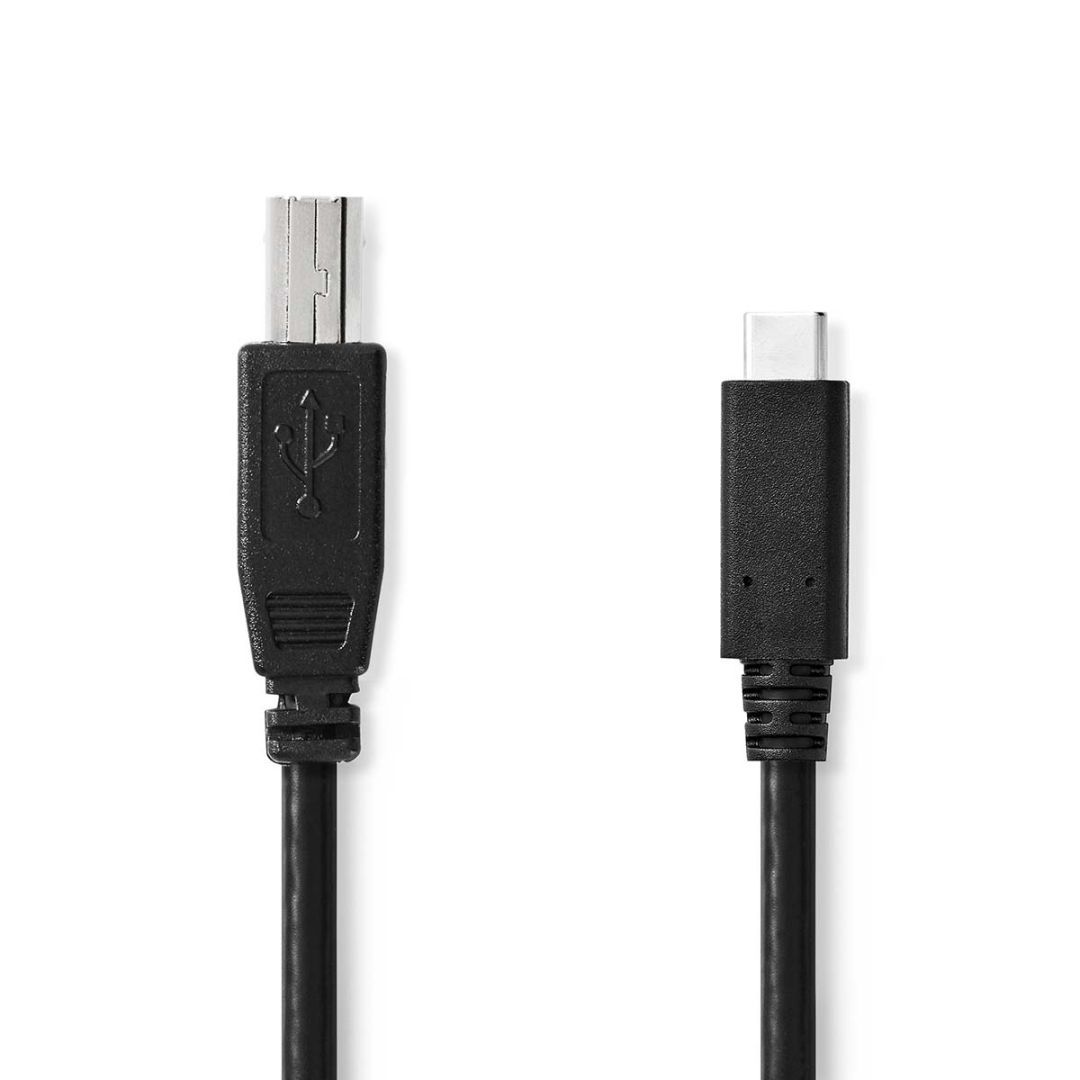 Nedis USB-C - USB- B USB Cable 1m Black Nedis USB-C - USB- B USB Cable 1m Black