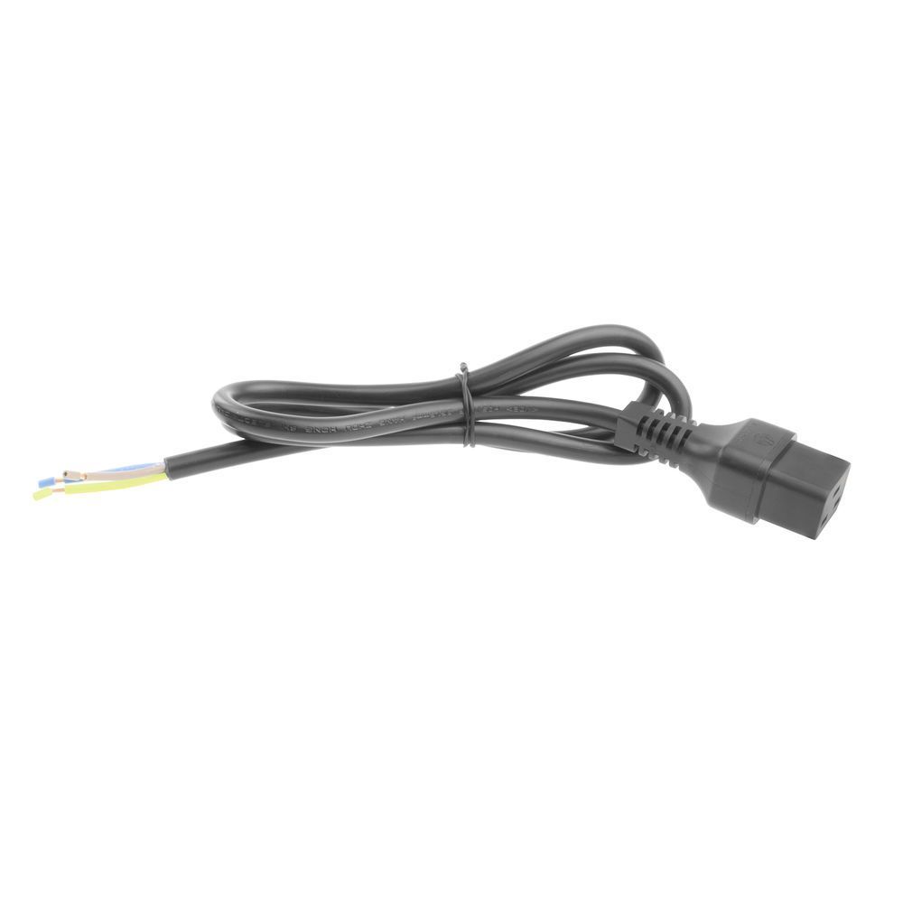 ACT Powercord C19 IEC Lock - open end 1m Black ACT Powercord C19 IEC Lock - open end 1m Black