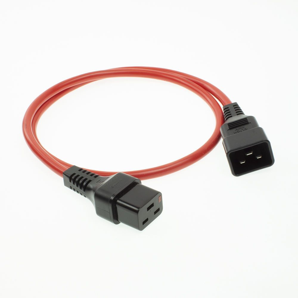 ACT Powercord C19 IEC Lock - C20 2m Red ACT Powercord C19 IEC Lock - C20 2m Red