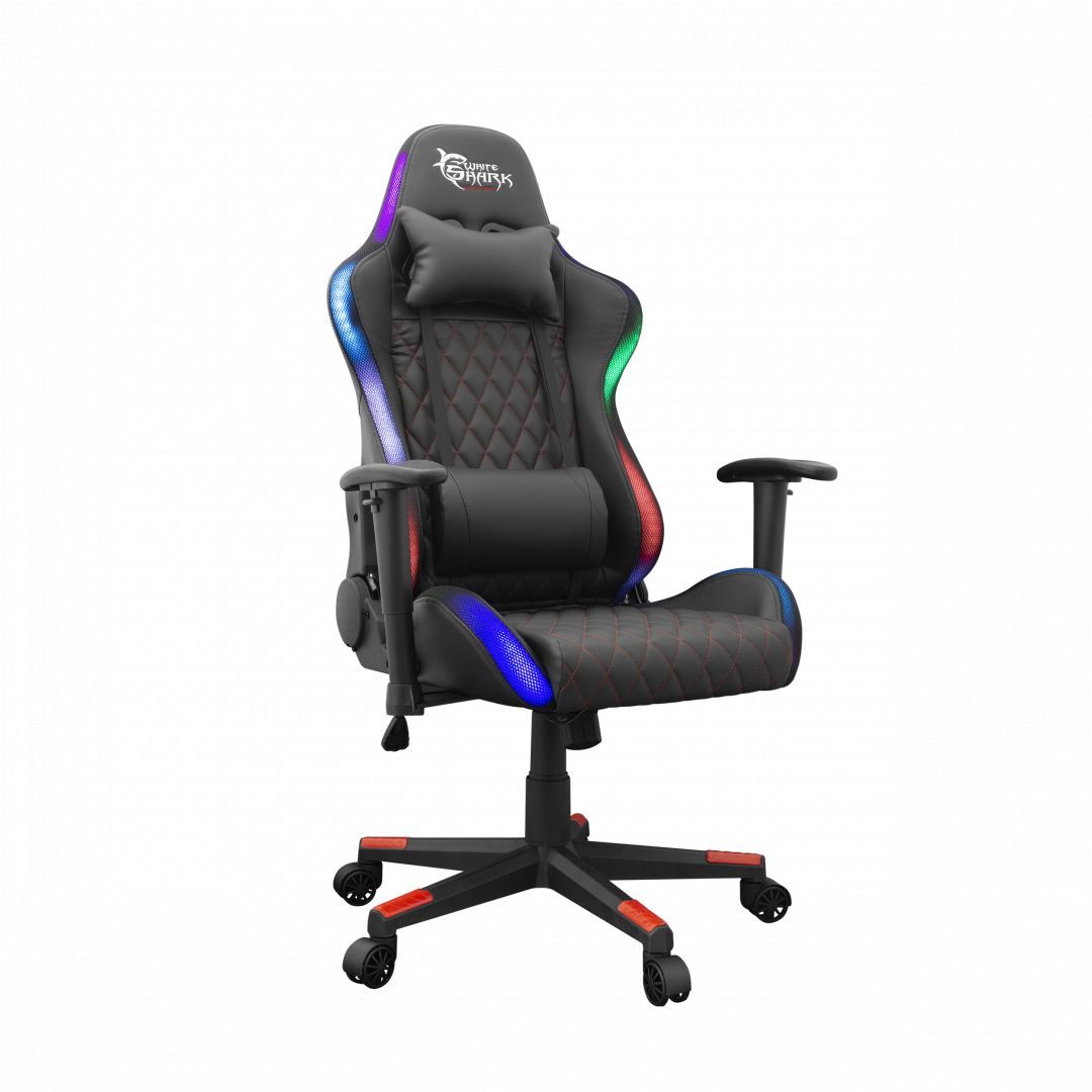 White Shark Thunderbolt RGB Gaming Chair Black White Shark Thunderbolt RGB Gaming Chair Black