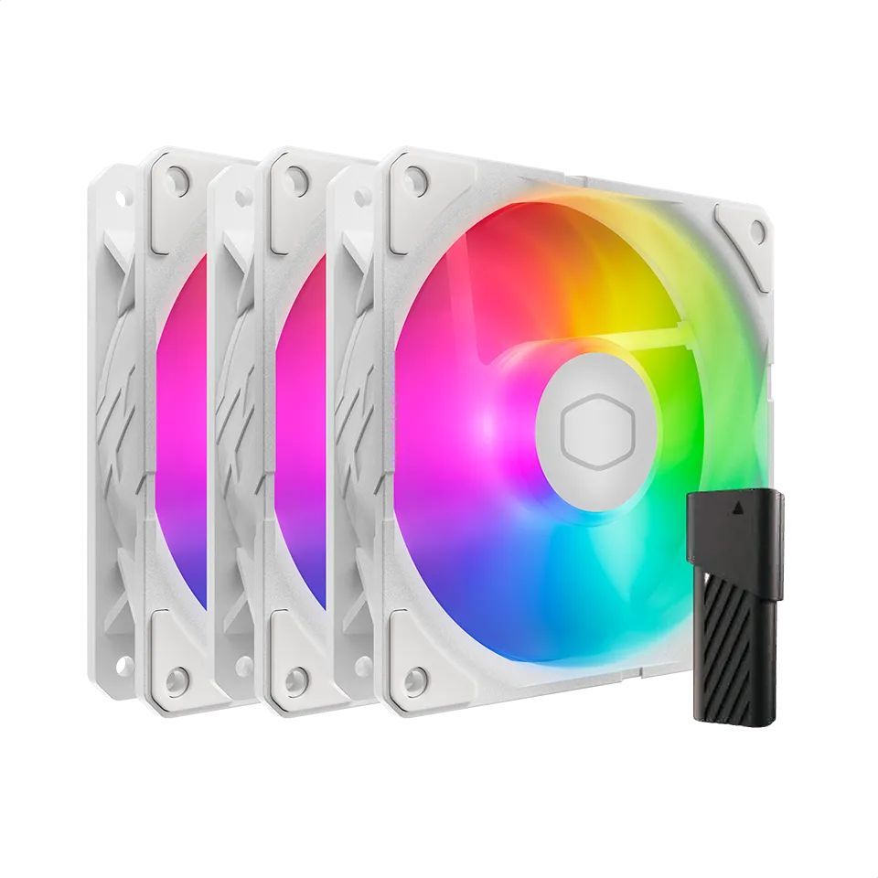 Cooler Master SickleFlow Edge 120 ARGB 3-pack Fan Kit White Edition Cooler Master SickleFlow Edge 120 ARGB 3-pack Fan Kit White Edition