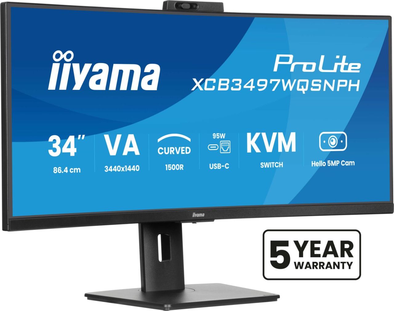 iiyama 34" ProLite XCB3497WQSNPH-B1 LED Curved